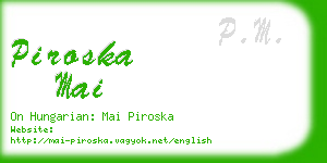 piroska mai business card